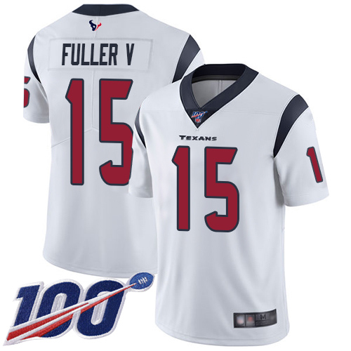 Houston Texans Limited White Men Will Fuller V Road Jersey NFL Football #15 100th Season Vapor Untouchable